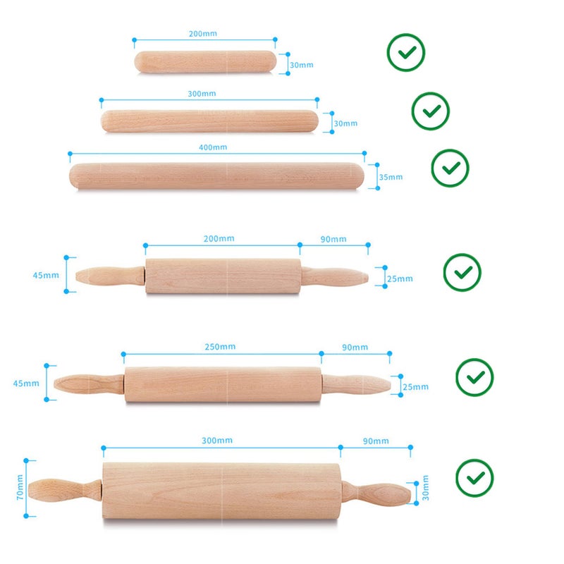 YYST Rolling Pin Holder Rolling Pin Display Rack Rolling Pin Storage - Hardware Included - No Rolling Pin-4/PK - Image 3